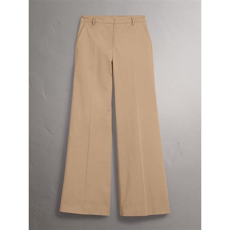 burberry cotton wide leg trouser|burberry cotton twill trousers.